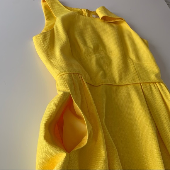 J. Crew yellow basket weave shift dress size 2 - Picture 5 of 9
